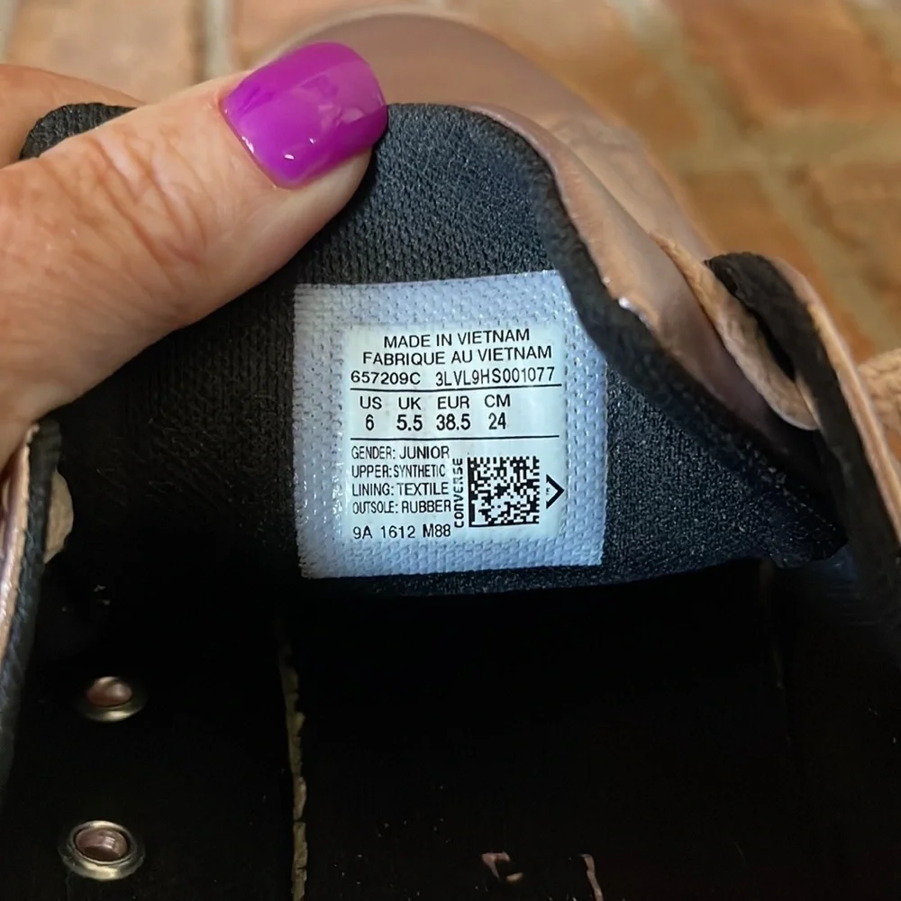 Converse All Star Metallic Rose Gold Sneakers